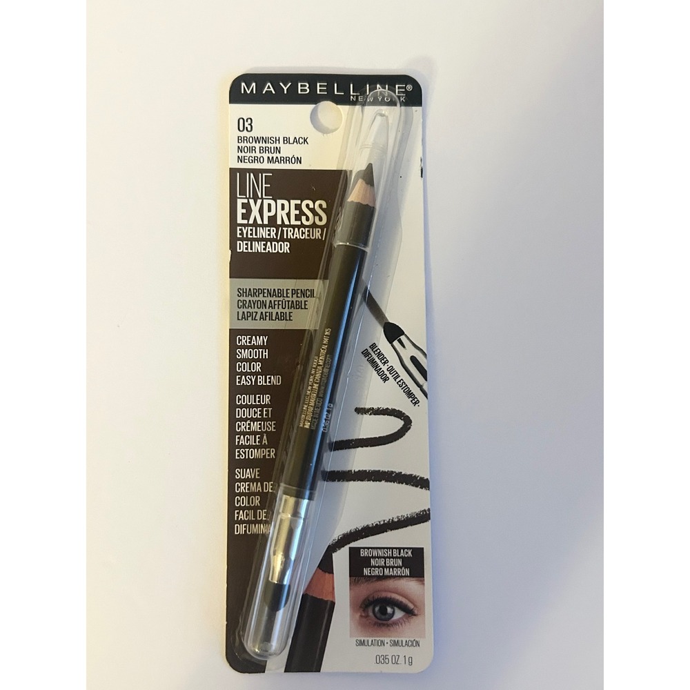 Maybelline Line Express Eyeliner 03 Brownish Black Pencil with Blender
